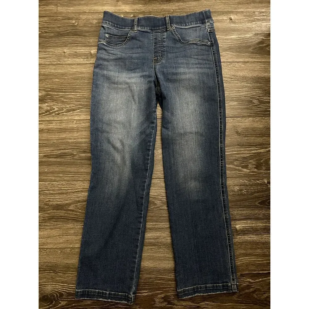 SPANX shape EveryWear Straight Leg Jeans Women's Shaping Stretch Everyday M - Picture 1 of 8